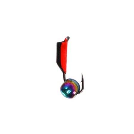Mormyshka column black, red abdomen + ball chameleon, weight 0.7 g-1