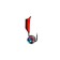 Mormyshka column black, red abdomen + ball chameleon, weight 0.7 g