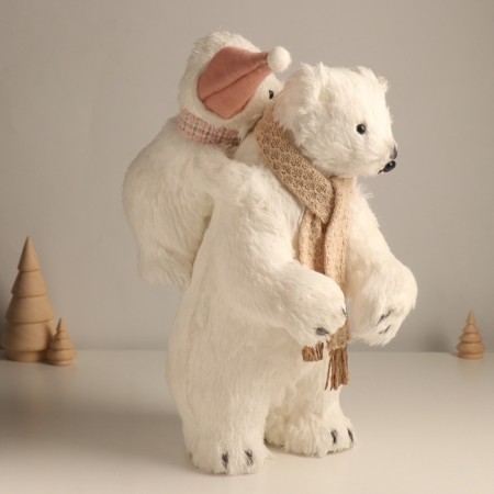 Decor "Papa Bear with a teddy bear on the shoulders" 40x15x20 cm-3