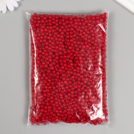 Set of beads "pearls" d 6 mm, 250 gr, red-2