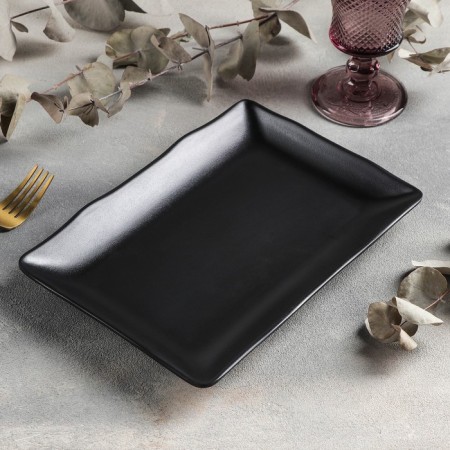 The Black East dish, 25 × 17.2 × 3 cm, black color-1