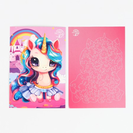 Puzzles wooden figured children's “Fabulous unicorn”, 75 elements-12