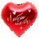 Foil ball 18 "I love you", heart