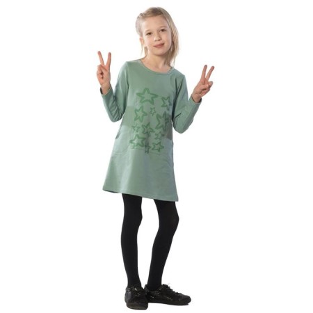 Baby dress, height 122 cm, color light green, green