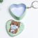 Casket on the ring Metal Heart "Fighter with tea" MIX 2.2x4.8x4.8 cm