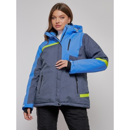 Ski jacket female winter, size 54, blue color-4