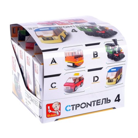Designer "City Transport", 59 parts, 4 types, mix-6