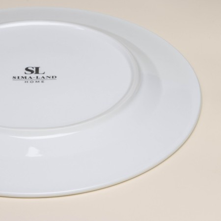 Set of porcelain plates SL Home "Vintage Frank", D = 27 cm, white color-6