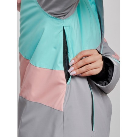 Ski jacket female winter, size 42, pink color-9