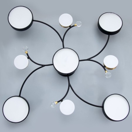 Terra chandelier 9XLED 168W 3000-6000K black and gold 80x80x21 cm Bayerlux-9