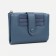 Women's wallet on the button, blue color