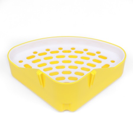 Corner toilet for rabbits and ferrets, 24 x 18 x 11 cm, yellow-3