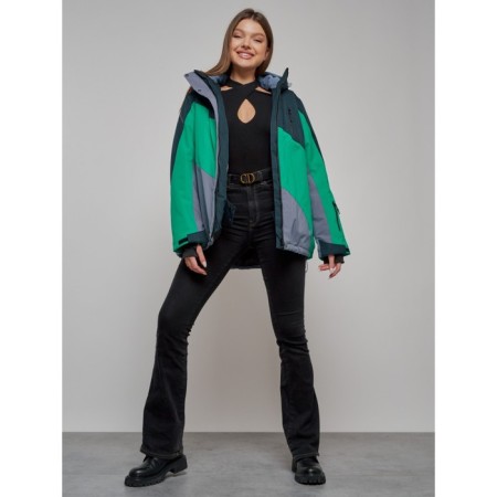 Ski jacket female, size 54, black color-9