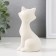 Souvenir Ceramics "White Cat with Golden Nose" Matte 6x5x13 cm