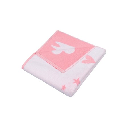 Terry towel Cat Love, size 70x130 cm, pink color-5