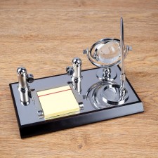 Table set 4V1 with a business card holder, black tree