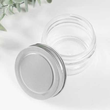 Bank for suppositories glass with a “rounded” lid is a transparent 100 ml 7x7x5.5 cm-2