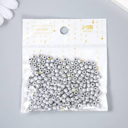 Round beads 6/0 "silver" 20 g-2