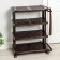 Shelf for shoes with a spoon, 4 tiers, 50 × 32.5 × 72 cm, brown color