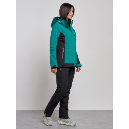 Ski costume female winter, size 42, dark green color-2
