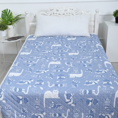 Cover Koshkin House 150x210cm, dark blue, calico 120g/m, HL 100%