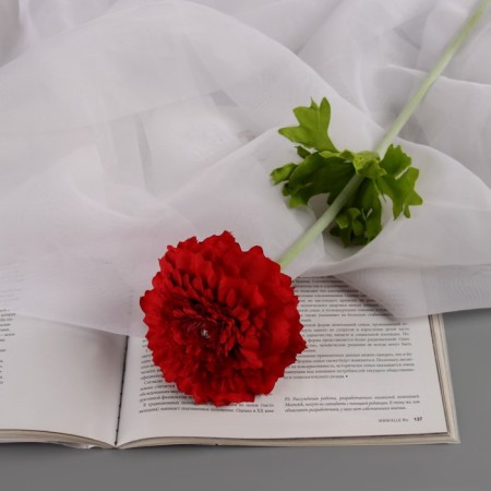 Artificial flowers "chrysanthemum lux" d-9 cm, 50 cm, red