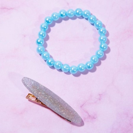 Elastic band and hair clip "Shine Bright"-4