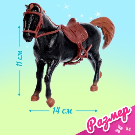 Set of a game horse with a doll, with accessories-1
