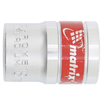 End-end head Matrix 13118, 6 granular, chrome, 1/2 ", 18 mm