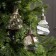 A set of Christmas tree balls “White Christmas trees” 3 pcs., Battery, 5 LED, glow white glow