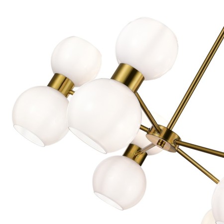 Ceiling EVOLUCE lamp. Sle1138-302-10. Thonet. 10x60 watts, E27, 73x73x47.8 cm, brass color-3