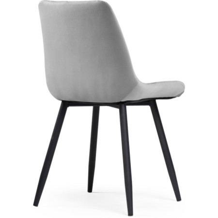 SHELS on a metal frame Chelsea Metal/velor, black/light gray 50x60x80 cm-3