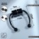 Nose piercing (fake for septum) with interchangeable nozzles, on magnet, l = 12 mm, black color