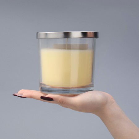 Aromatic giant in a glass "House House House", soy wax, 10x10 cm-6