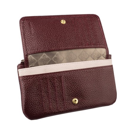 Purse with lightning, burgundy and powder color-1