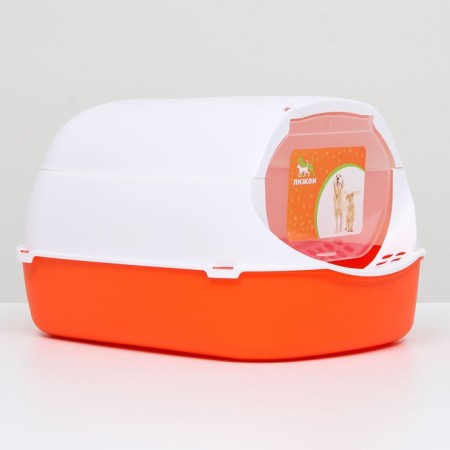 Domik toilet 43 x 32 x 28 cm, white-red