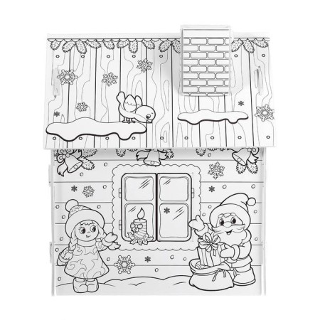 House coloring 3 in 1 "Visiting Santa Claus"-1