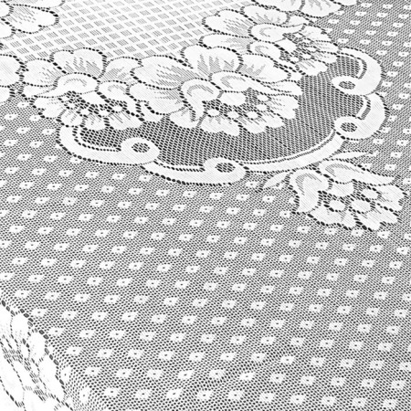 Tablecloth, size 140x260 cm, white color-1