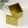 Casket Metal Square "Carde screed" City, gold 9x9x9 cm