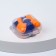 Berushi, packing 10 pairs, in a plastic case, on a textile lace, color orange color
