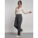 Warmed female trousers, size 42, gray color