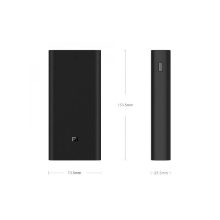 External battery Xiaomi Mi 50W, 20,000 mAh, 2 USB, Type-C, 3A, indicator, black-6