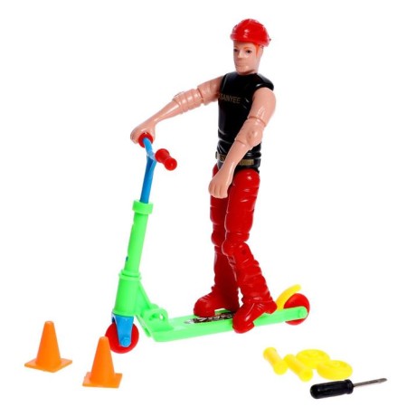 Finger scooter with a figure, mix-1