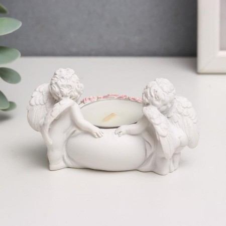 Souvenir "2 Angel with a candle" 5.5x9x7 cm-2