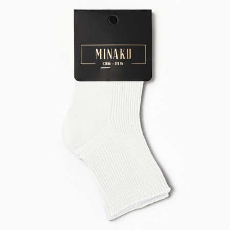 Children's socks minku, white color, 7-10 cm-2