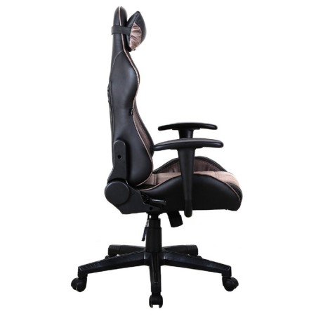 Brabix player "GT RACER GM-100", two pillows, black/brown-4