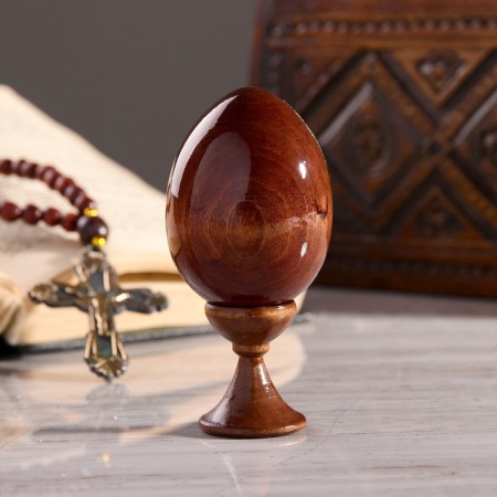 Souvenir egg on the stand icon "God's Mother of God is worthy"-1