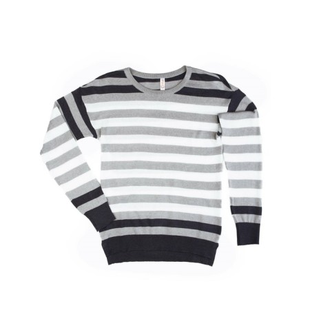 Female jumper with a decorative bar Conte Elegant, size S, Blue-gray color-4