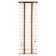 Blinds wooden, size 60x160 cm, color is zebrano red
