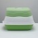Closed 2-in-1 toilet with a removable top of 34 x 50 x 33 cm, green